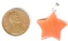 1 20x5mm Dark Orange Fiber Optic Star Pendant